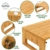 Bambus Toilettenhocker, Faltbarer Töpfchenhocker für Badezimmer, Holzkothocker für Erwachsene, Tragbar und rutschfest - 3