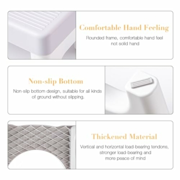 CLIUNT Toilettenhocker,WC Hocker 40X21X17CM, Squatty Kackhocker Effiziente Darmentleerung Durch Hocke Badezimmermöbel für den Täglichen Toilettengebrauch - 3