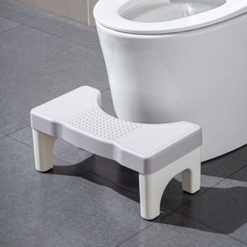 CLIUNT Toilettenhocker,WC Hocker 40X21X17CM, Squatty Kackhocker Effiziente Darmentleerung Durch Hocke Badezimmermöbel für den Täglichen Toilettengebrauch - 1