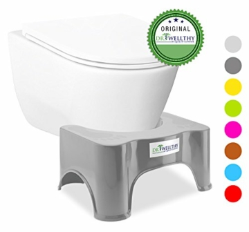 Dr. Wellthy - Medizinischer Toilettenhocker 41,5x24x17cm Grau - Gesunde Darmflora - 3