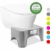 Dr. Wellthy - Medizinischer Toilettenhocker 41,5x24x17cm Grau - Gesunde Darmflora - 3