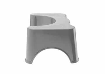 Dr. Wellthy - Medizinischer Toilettenhocker 41,5x24x17cm Grau - Gesunde Darmflora - 8