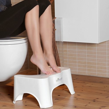 Dr. Wellthy - Medizinischer Toilettenhocker 41,5x24x17cm Grau - Gesunde Darmflora - 9