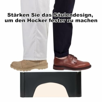 EASACE Toilettenhocker Klappbar Faltbarer HockerPhysiologischer Hocker Badezimmer Hocker für Badezimmer - 3