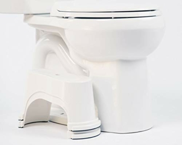 Ein Paar tragbare WC-Hocker, 17,8 und 19,1 cm-Module, stapelbar, Weiß - 2