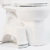 Ein Paar tragbare WC-Hocker, 17,8 und 19,1 cm-Module, stapelbar, Weiß - 2