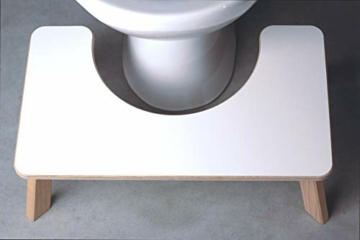 Einstein Toilettenhocker Kackhocker Student-Version im Skandi-Look,Toilettenstuhl aus Holz, WC-Erhöhung, Badezimmerausstattung, Made in Germany - 2