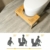 Fetcoi Holz Toilettenhocker WC Hocker Modernes Usammenklappbar Squatty Potty Toilettenstuhl für Erwachsene & Kinder - 3