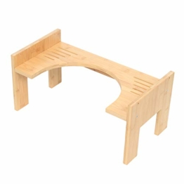 Fetcoi Holz Toilettenhocker WC Hocker Modernes Usammenklappbar Squatty Potty Toilettenstuhl für Erwachsene & Kinder - 1