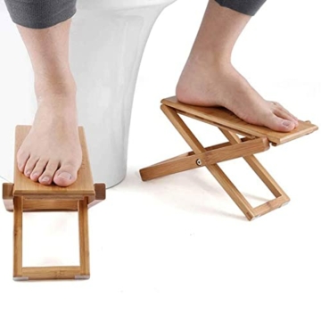 Holz Toilettenhocker, Squatty Potty for Adults Faltbare Holz-Fußstütze für WC-Töpfchen-Hocker für Badezimmer, rutschfeste Hocker-Toilettenhocker für das Badezimmer von Erwachsenen zu Hause - 1