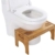 Holz Toilettenhocker, WC Hocker Kinder Toilettenhilfe Höhenverstellbar 18-24 cm Tritthocker Dicker Bambus mit rutschfeste Polsterbehandlung für Ältere Menschen Schwangere 48,5 x 27 x 25 cm - 1