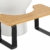 JIAPAIDUO Metall mit Holz-Toilettenhocker, 7 Zoll / 17.8CM Badezimmer-Kothocker für Erwachsene, Anti-Rutsch-Hocker, Gesunder Tragbarer Toilettenhocker für Erwachsene Kinder, Mattschwarz - 1