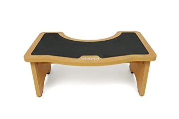 KMINA - Toilettenhocker Holz (18,5 cm groß), WC Hocker für Senioren, rutschfest Klohocker Holz, Fußstütze für Toilette, Hocker für Toilettengang, Toilettenhocker Erwachsene, Trittbrett WC - 2