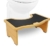 KMINA - Toilettenhocker Holz (18,5 cm groß), WC Hocker für Senioren, rutschfest Klohocker Holz, Fußstütze für Toilette, Hocker für Toilettengang, Toilettenhocker Erwachsene, Trittbrett WC - 1
