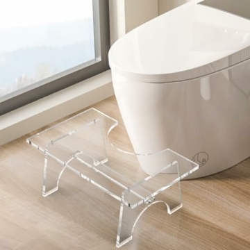 Nynelly Toilettenhocker Badezimmer Squatty WC Hocker aus Acryl,Klohocker Toiletten Hocker für Erwachsene und Kinder,Entspanntes Toilettenerlebnis,Hilfe und Unterstützung bei Hämorrhoiden, Blähungen - 1