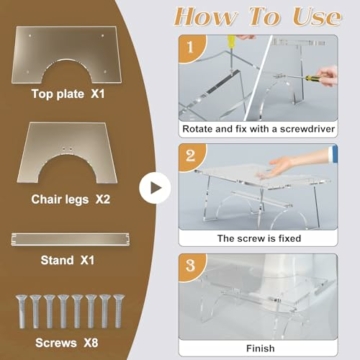 Nynelly Toilettenhocker Badezimmer Squatty WC Hocker aus Acryl,Klohocker Toiletten Hocker für Erwachsene und Kinder,Entspanntes Toilettenerlebnis,Hilfe und Unterstützung bei Hämorrhoiden, Blähungen - 8