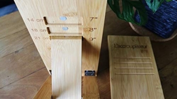 Physiologischer Toilettenhocker aus Bambus – Fußhocker aus Holz zusammenklappbar - Klapp- und Designfußstütze - gesunde Sitzhaltung auf Toilette gegen Verstopfung - Von Ärzten empfohlen - 9