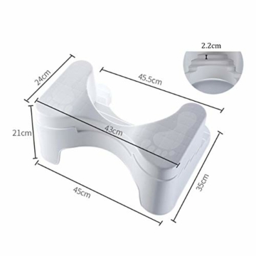 PYapron Badezimmer WC Hocker Höhenverstellbar Badezimmer Squatty WC Hocker Passen Alle Toiletten Und Badezimmer, Squat Potty rutschfest (45X35x21cm) - 3