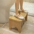RayLove Physiologischer Toilettenhocker aus Bambus – WC-Trittbrett aus Holz – 35 Grad strapazierfähiger C-förmiger Hocker - 4