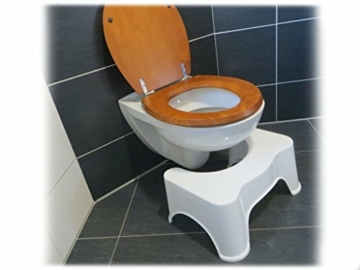 rukauf HQ medizinischer Toilettenhocker Toilettenstuhl Toilettenhilfe für leichtere Darmentleerung / optimale Haltung auf dem Klo - 