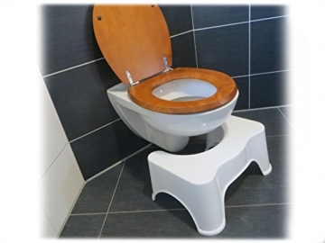 rukauf HQ medizinischer Toilettenhocker Toilettenstuhl Toilettenhilfe für leichtere Darmentleerung / optimale Haltung auf dem Klo -
