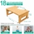 RWUJILONG Toilettenhocker Klappbar, 100% Holz Klohocker, Toiletten Hocker Erwachsene, Tritthocker, Wc Hocker Erwachsene, Bambus Hocker Toilette für Kinder und Erwachsene (EIN Jahr Garantie) - 5