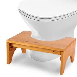 Satauko Toilettenhocker aus Holz für Badezimmer, WC Hocker für Erwachsene & Kinder, Klo Hocker für Eine Gesunde Darmflora. - 1