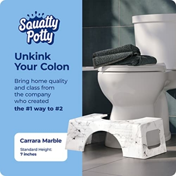 Squatty Potty Carrara Marmor Toilettenhocker, Grau, 1 Stück - 2