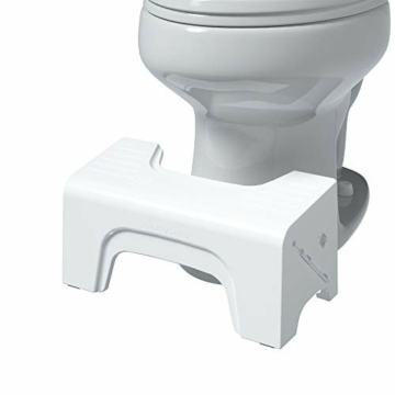 Squatty Potty Fold N Stow Kompakter faltbarer Toilettenhocker, Weiß, 17,8 cm - 1