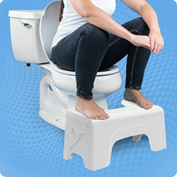Squatty Potty Fold N Stow Kompakter faltbarer Toilettenhocker, Weiß, 17,8 cm - 10