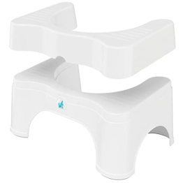 Squatty Potty Original 7-Zoll & 9-Zoll Einstellbar Höhe Badezimmer Toilette Schemel, Weiß - 1