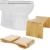 Squatty Potty Oslo Falten Bambus Toilette Hocker - 7-Zoll zusammenklappbar Badezimmer Hocker zum Erwachsene und Kinder, Braun - 13