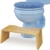 Squatty Potty Oslo Falten Bambus Toilette Hocker - 7-Zoll zusammenklappbar Badezimmer Hocker zum Erwachsene und Kinder, Braun - 15
