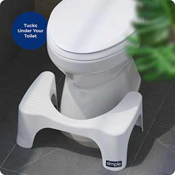 Squatty Potty Simple Badezimmer Toilette Hocker, 7-Zoll Höhe, Weiß - 7