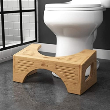 Squatty Potty The Original Toilettenhocker – Bambusklappe, 17,8 cm und 22,9 cm Höhe, zwei Größen in einem - 5