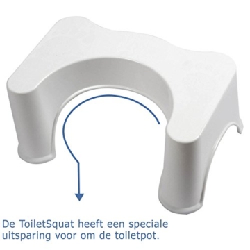 ToiletSquat Toilettenhocker | Medizinische Toilettenhilfe Tritthocker | bessere Sitzhaltung auf der Toilette für Erwachsene | Weiß | gegen Verstopfung und Hämorrhoiden | Größe 47 * 32 * 21 cm - 7