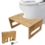 Toilettenhocker Holz, Klappbarer WC Hocker für Erwachsene, Toilettenhocker Erwachsene aus Bambus,Tritthocker Klohocker Anti Verstopfung,Gesunde Sitzhaltung Badezimmer Hocker für Erwachsene und Kinder - 1