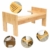 Toilettenhocker, Holz Toilettenhocker Toilettenhilfe Fußstütze mit Einstellbarer Höhe Toilettenhocker Bambus WC Trittbrett Holz rutschfest WC Schemel für Vorbeugung Hämorrhoiden Verstopfung - 6