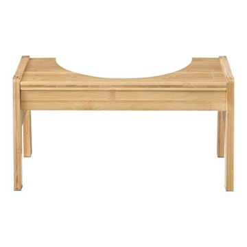 Toilettenhocker Kalajoki Toilettenhilfe Klohocker WC-Tritthocker WC Hocker für Erwachsene Bambus - 5