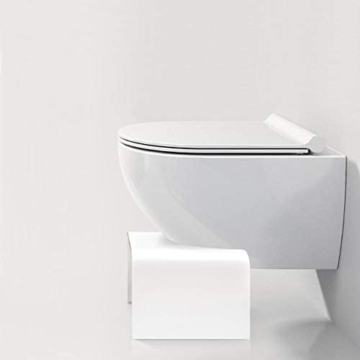WELL CARE Physiologischer Toilettenhocker Holz weiß - klohocker WC - Made in France - Ermöglicht hockende Position Anti-Verstopfung - 5