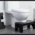 Yuanu Toilettenhocker rutschfest Zusammenklappbar Badezimmerhilfe Aid Stuhlgang Tragbar Robust Schritt Bad Hocken Fußbank Verstopfung und Blähungen Lindern Schwarz - 5