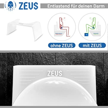 ZEUS® Thron Toilettenhocker - schöner medizinische WC Fußhocker - eleganter Tritthocker zur Verbesserung der Darmgesundheit (Premium White) - 4