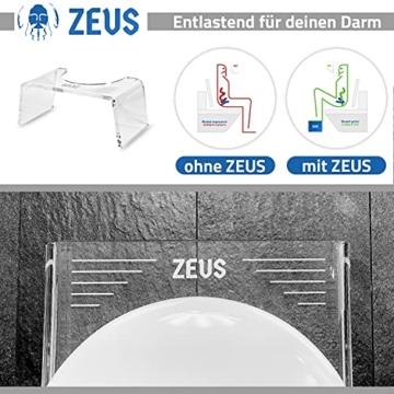 ZEUS® Thron Toilettenhocker - schöner medizinische WC Fußhocker - eleganter Tritthocker zur Verbesserung der Darmgesundheit (ROYAL transparent) - 4