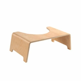 Zhenwo Hockender Toilettenhocker Aus Holz Für Kinder, Kleinkinder, Erwachsene Und Ältere, Fußhocker Mit Gesunder Entlastung, rutschfest,Natural - 1